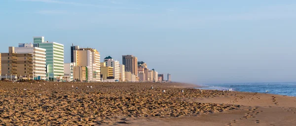 Früher morgen am jungfräulichen strand — Stockfoto