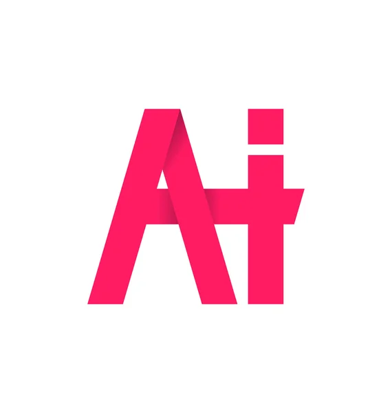 Moderm minimalis initial logo AI — Stock Vector