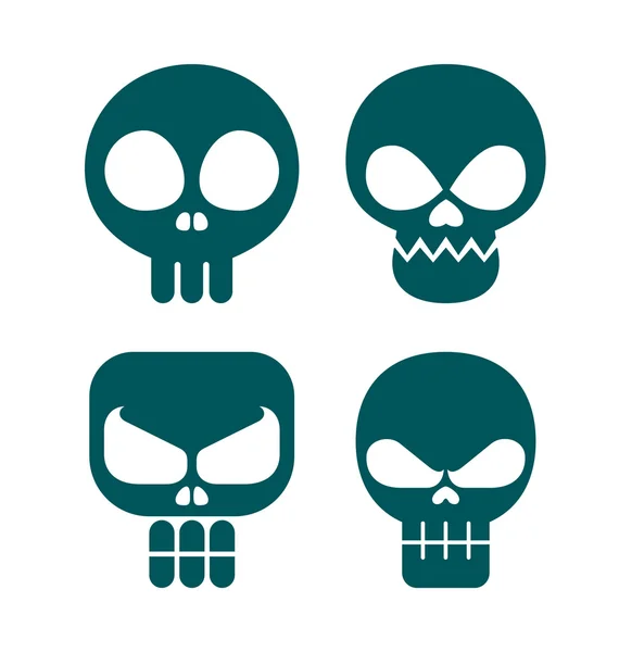 Skull flat icon — Stock Vector