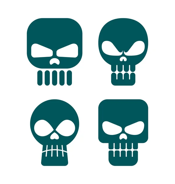 Skull flat icon — Stock Vector