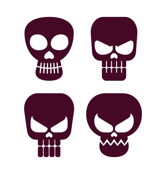 Skull flat icon — Stock Vector