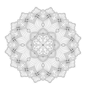 Yetişkin renklendirme için Mandala çizimi