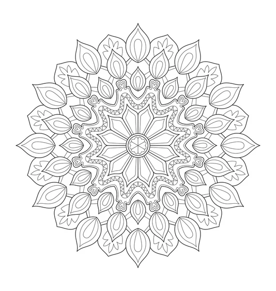 Illustration mandala pour coloriage adulte — Image vectorielle