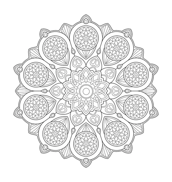 Yetişkin renklendirme için Mandala çizimi