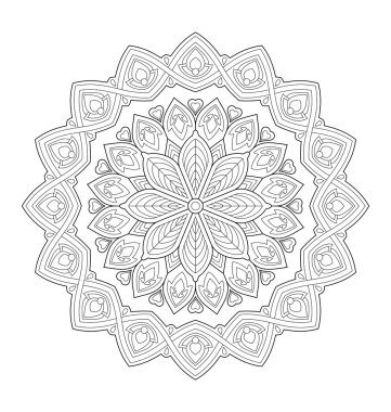 Yetişkin renklendirme için Mandala çizimi