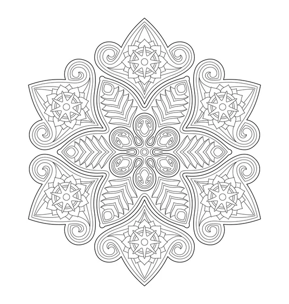 Mandala illustration for adult coloring — стоковый вектор