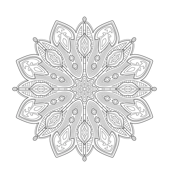 Mandala illustratie voor volwassen kleuren — Stockvector