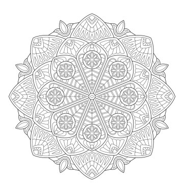 Dekoratif mandala çizimi