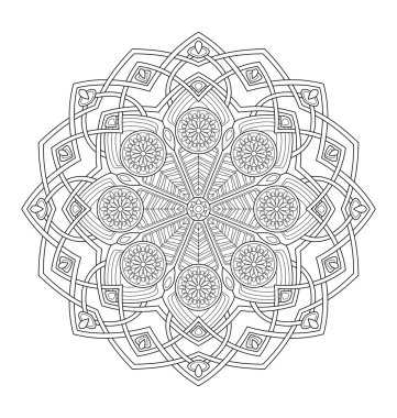 Dekoratif mandala çizimi