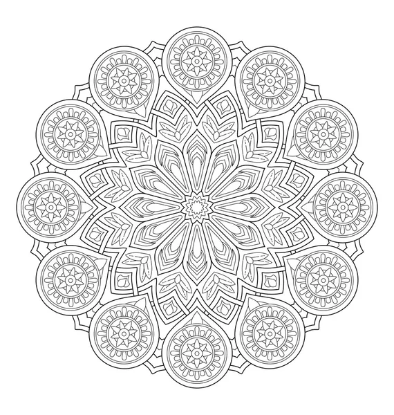 Ilustración decorativa mandala — Vector de stock