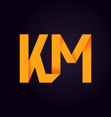 moderm minimalis ilk logo Km
