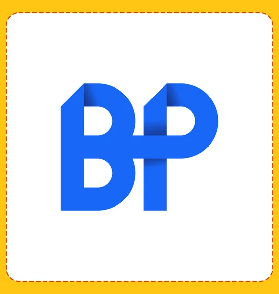 Moderm minimalis logo inicial BP — Archivo Imágenes Vectoriales