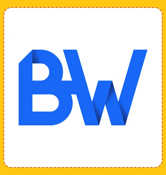 Moderm minimalis initial logo BW — Stock Vector