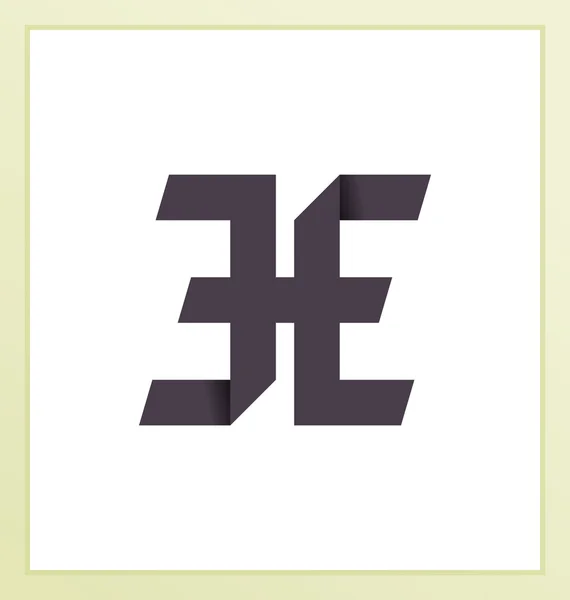 Moderater minimalis initiales Logo ee — Stockvektor