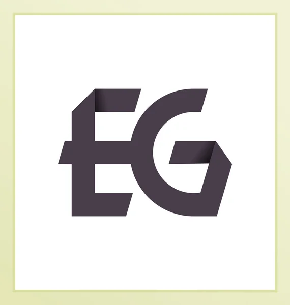 Moderm minimalis logo initial EG — Image vectorielle