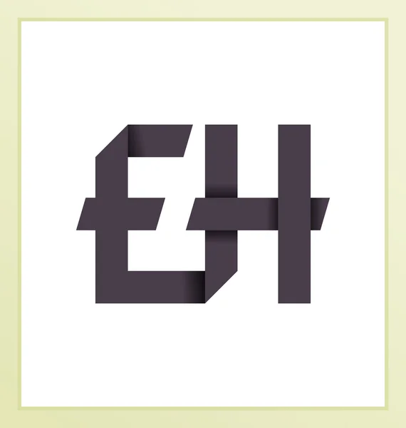 Moderm minimalis начальный логотип EH — стоковый вектор