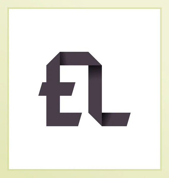 Moderm minimalis начальный логотип EL — стоковый вектор