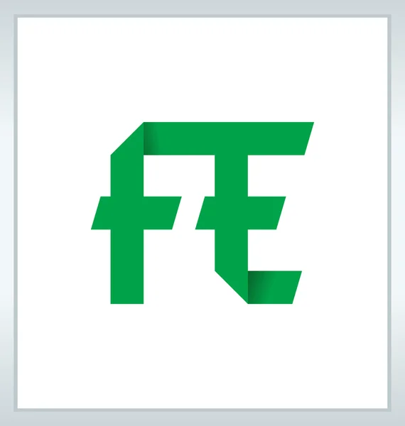 Prima minimalis eerste logo Fe — Stockvector