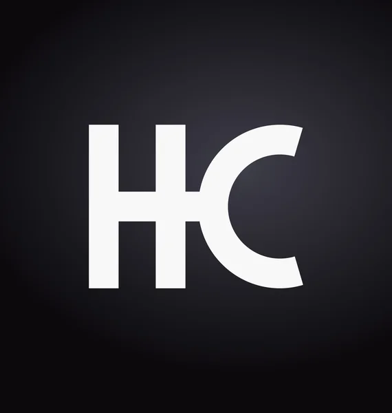 近代 minimalis 初期ロゴ Hc — ストックベクタ
