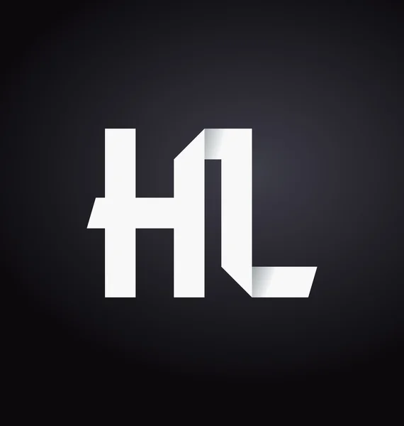 Moderm minimalis logotipo inicial HL —  Vetores de Stock
