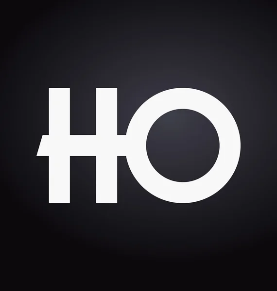 Moderm minimalis logotipo inicial HO — Vetor de Stock