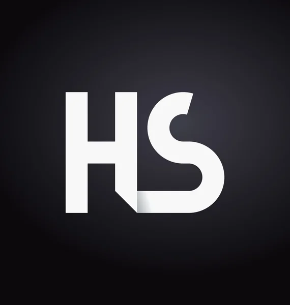 Prima minimalis eerste logo Hs — Stockvector