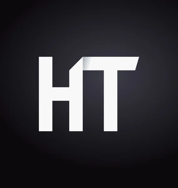 Moderm minimalis początkowe logo Ht — Wektor stockowy