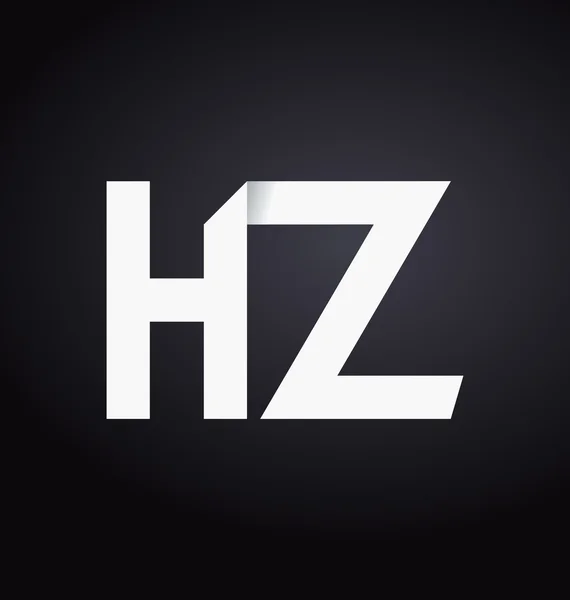 Logo iniziale moderm minimalis HZ — Vettoriale Stock