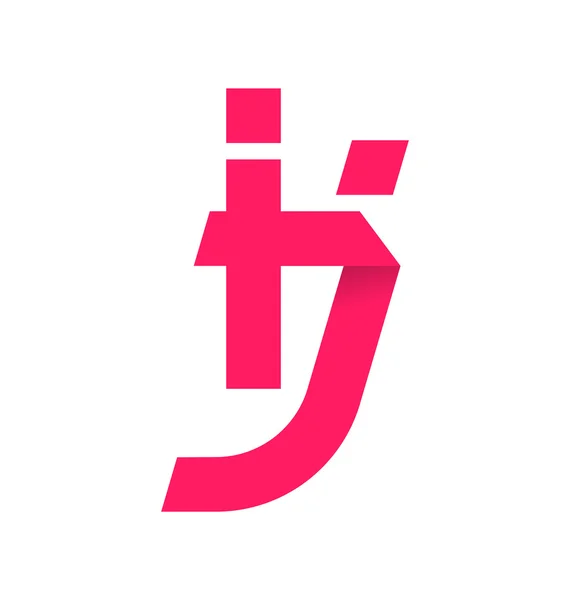 Moderm minimalis logotipo inicial IJ — Vetor de Stock