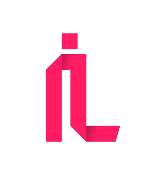 Moderm minimalis initial logo IL — Stock Vector