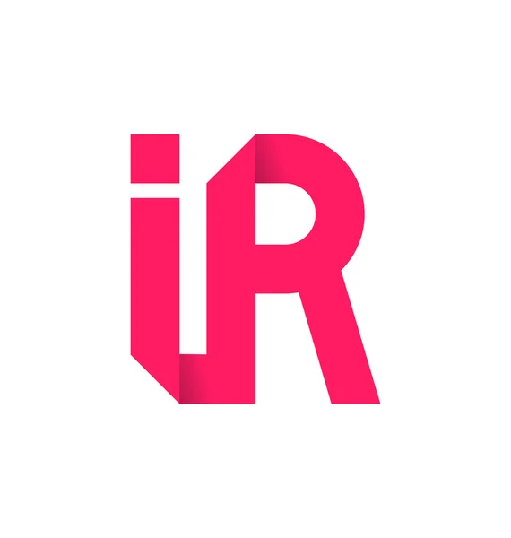 Moderm minimalis initial logo IR — Stock Vector
