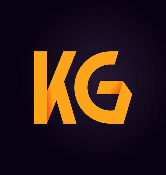Moderm minimalis logo initial KG — Image vectorielle