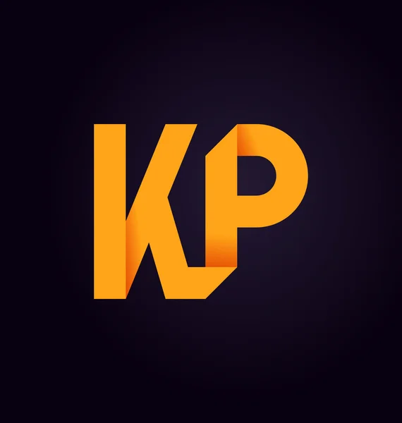 Moderm minimalis logo initial KP — Image vectorielle