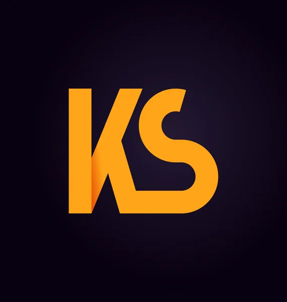 Moderm minimalis logo initial KS — Image vectorielle