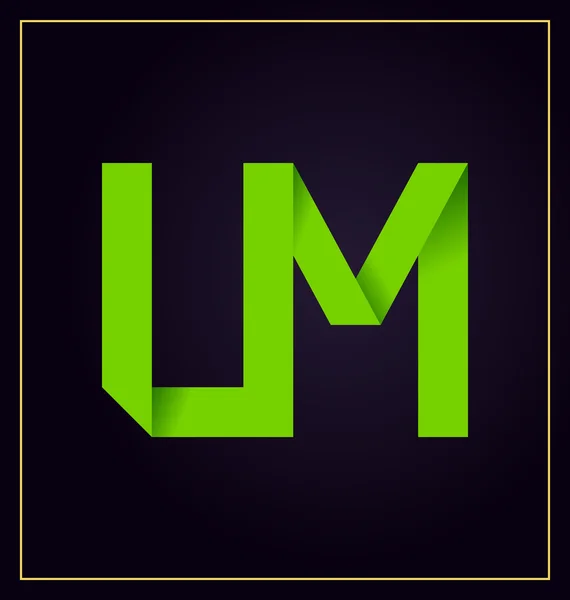 Moderm minimalis początkowe logo Lm — Wektor stockowy
