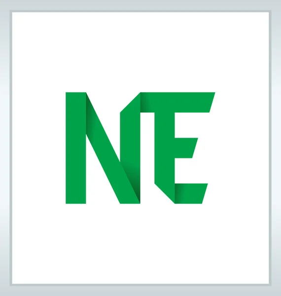 Moderm минимализма первоначальный логотип Ne — стоковый вектор