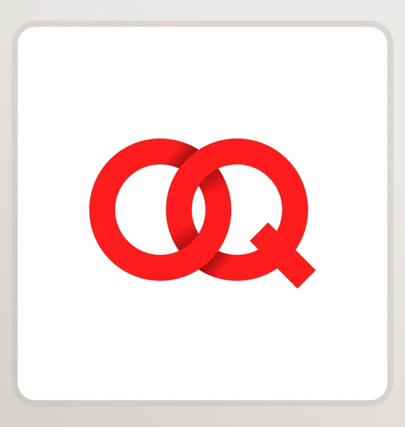 Мінімалістичний початковий логотип модему OQ — стоковий вектор
