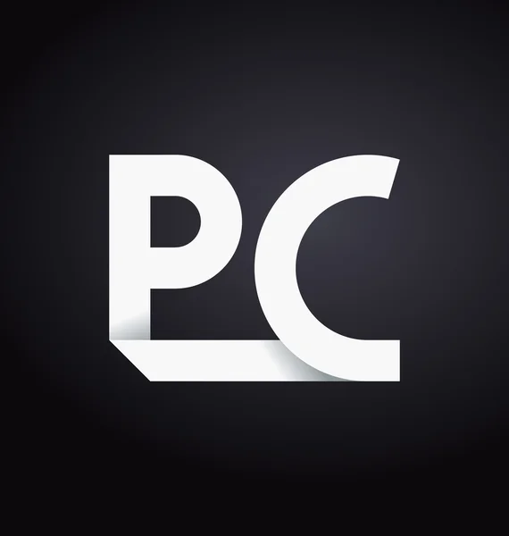Moderm minimalis oprindelige logo PC – Stock-vektor