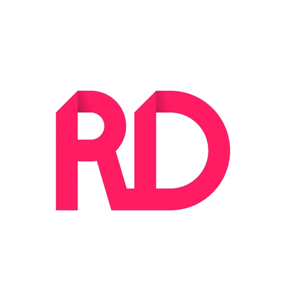 Moderm minimalis logo inicial RD — Vector de stock