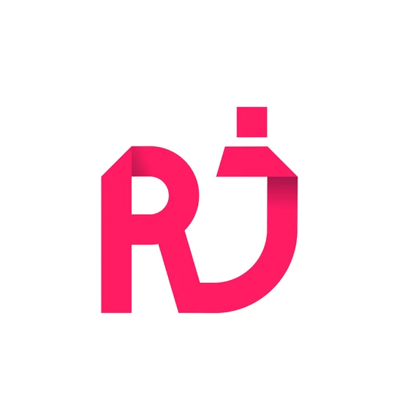 Moderm minimalis initial logo RJ — Stock Vector