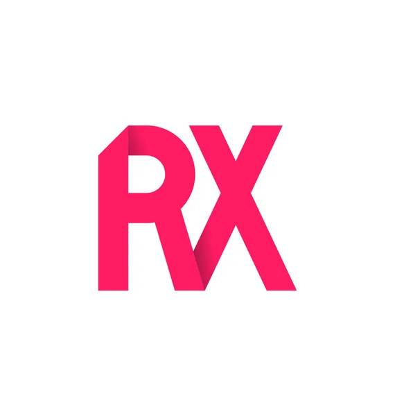 Moderm minimalis logotipo inicial RX — Vetor de Stock