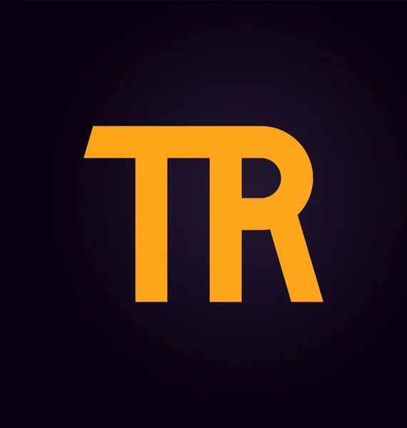 Moderm minimalis Initiallogo tr — Stockvektor