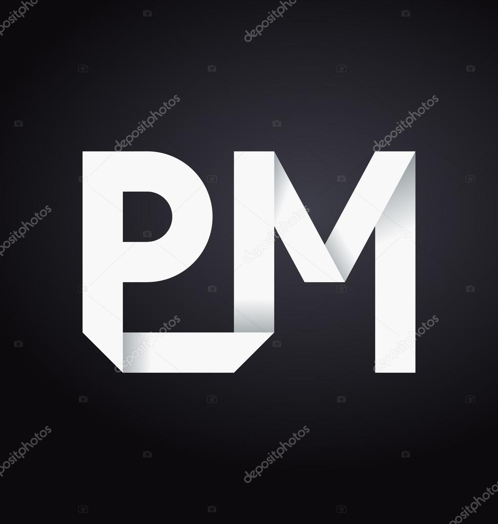 Moderm minimalis initial logo PM Stock Vector by ©rijal 113636594