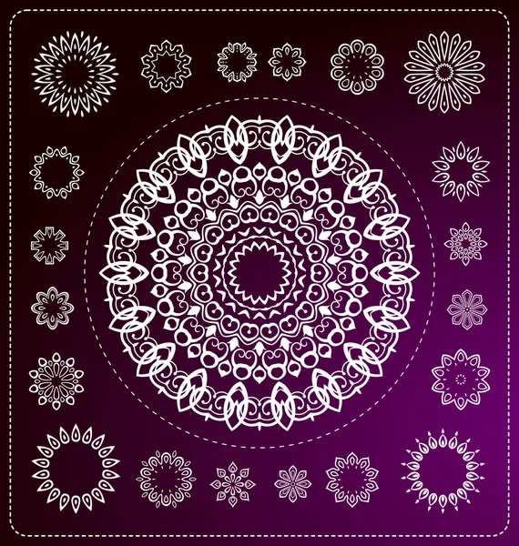 Mandala ilustracja kolekcji — Wektor stockowy