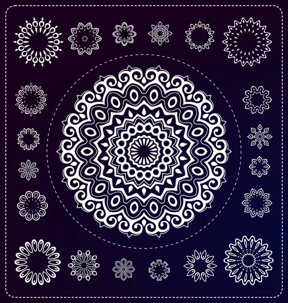 Colección de ilustración mandala — Vector de stock