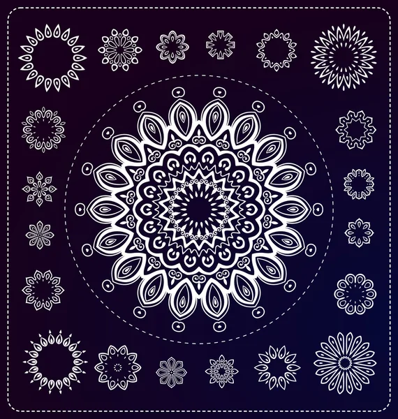 Mandala ilustracja kolekcji — Wektor stockowy