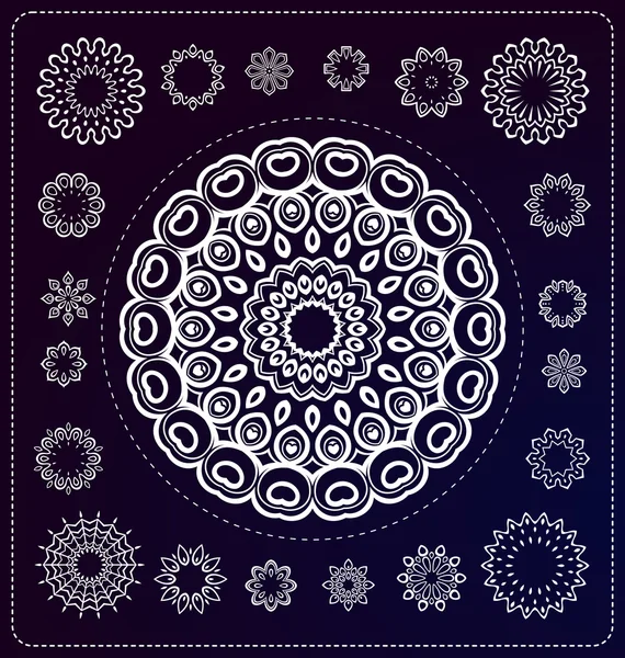 Colección de ilustración mandala — Vector de stock