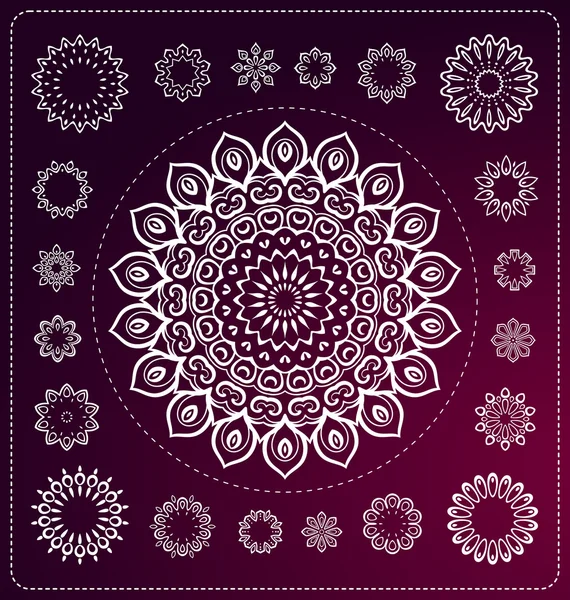 Colección de ilustración mandala — Vector de stock