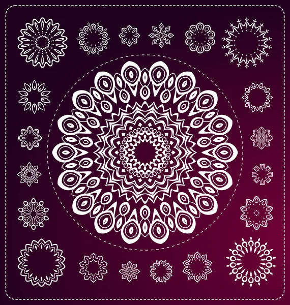 Colección de ilustración mandala — Vector de stock