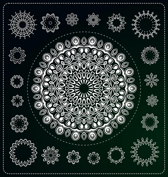 Colección de ilustración mandala — Vector de stock